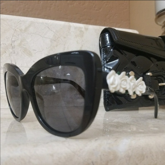 Dolce and Gabbana Spanish Rose Cat Eye Sunglasses - Picture 6 of 7